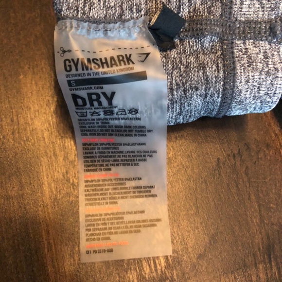 Gymshark High Waisted Flex Leggings - Grey/Pink -S - Picture 6 of 6